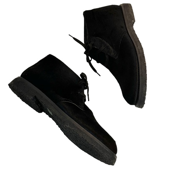 VINCE Clay Calf Hair Chukka Boots In Black Made In Italy Pony Hair Size: 8.5 - Picture 4 of 12